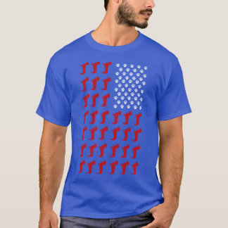 Weenie US Flagga Dachshund T Shirt