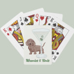 Weenies & Martinis Party Casinokort<br><div class="desc">Ta med dig extra roligt till nästa spelkväll med Weenies & Martinis Party Poker-kort, med en lekfull dachshund (wiener hund) och martini-glasdesign. Perfekt för hundälskare och martini-entusiaster, dessa anpassningsbar gör allt mer underhållande. Vare sig du är värd för en party, presenterar en annan kortspelare eller bara njuter av en natt...</div>