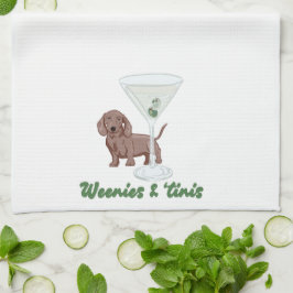 Weenies & Martinis Party Kökshandduk