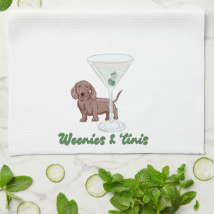 Weenies & Martinis Party Kökshandduk
