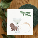 Weenies & Martinis Party Pappersservett<br><div class="desc">Lägg till en roligt och viskhet vid nästa möte med Weenies & Martinis Party Napkins! De här blöjorna är perfekter för både hundälskare och cocktail-entusiaster. De har en charmig hund-illustration vid sidan av lekfulla martinismagron. Vare sig du är värd för en avslappnad, födelsedag eller cocktail party, kommer de här blöjorna...</div>