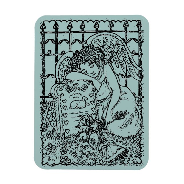 WEEPING GUARDIAN ANGEL, CEMETERY, DEEPEST SYMPATI MAGNET (Vertikal)