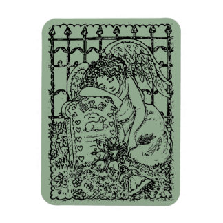 WEEPING GUARDIAN ANGEL, CEMETERY, DEEPEST SYMPATI MAGNET