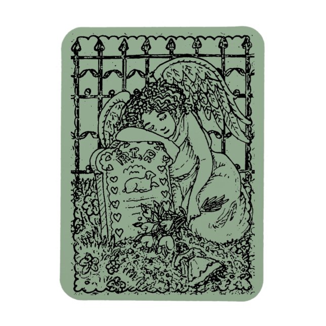 WEEPING GUARDIAN ANGEL, CEMETERY, DEEPEST SYMPATI MAGNET (Vertikal)