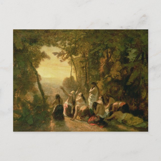 Weeping of the Dotter of Jephthah, 1846 Vykort (Framsida)