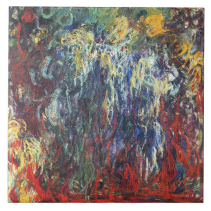Weeping Willow at Giverny (från Claude Monet) Kakelplatta