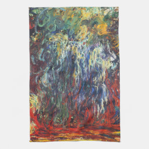 Weeping Willow at Giverny (från Claude Monet) Kökshandduk