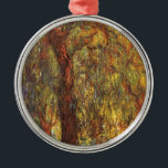 Weeping Willow av Claude Monet, Vintage Fine Art Julgransprydnad Metall<br><div class="desc">Weeping Willow (c. 1919) av Claude Monet är en vintage imponerande bra konsthandlings vildmarksmålning. Det är en del av en rad träliknande skogsmålningar i träd som Monet målade i sina trädgårdar i Giverny, Frankrike. En grova träd under höstsäsongen med vackert färg på det vändande löven. Om konstnären: Claude Monet (1840-1926)...</div>
