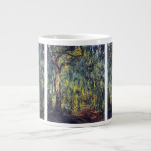 Weeping Willow av Claude Monet, Vintage Fine Art Jumbo Mugg