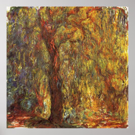 Weeping Willow av Claude Monet, Vintage Fine Art Poster