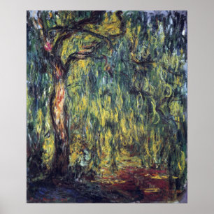 Weeping Willow av Claude Monet, Vintage Fine Art Poster
