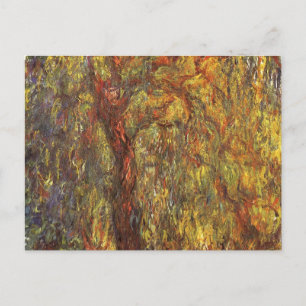 Weeping Willow av Claude Monet, Vintage Fine Art Vykort