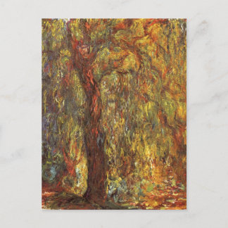 Weeping Willow av Claude Monet, Vintage Fine Art Vykort