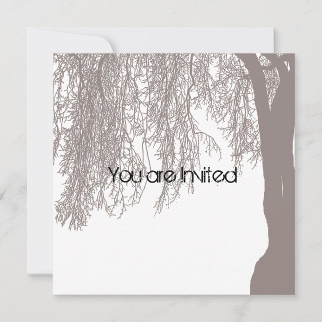 Weeping Willow Baby Shower Inbjudningar (Framsida)