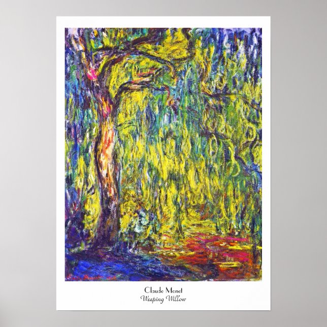 Weeping Willow Claude Monet Poster (Framsidan)
