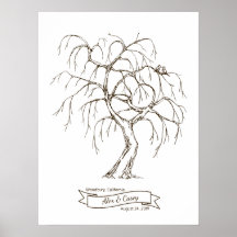 Weeping Willow Fingerprint Träd