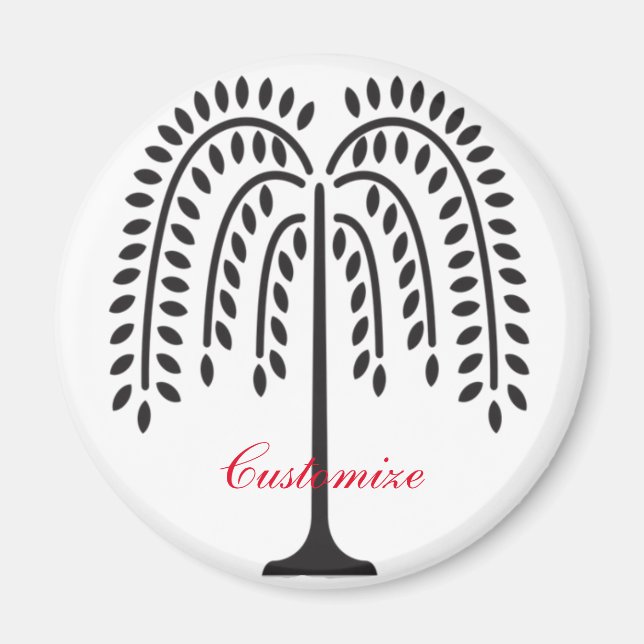 Weeping Willow Silhouette Thunder_Cove Magnet (Framsidan)