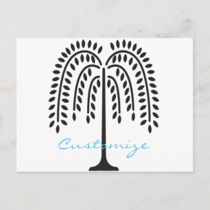 Weeping Willow Silhouette Thunder_Cove Vykort