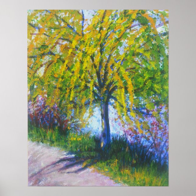 "Weeping Willow Träd" Poster (Framsidan)