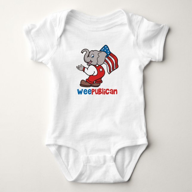 WeePublican och flagga T-shirt (Framsida)