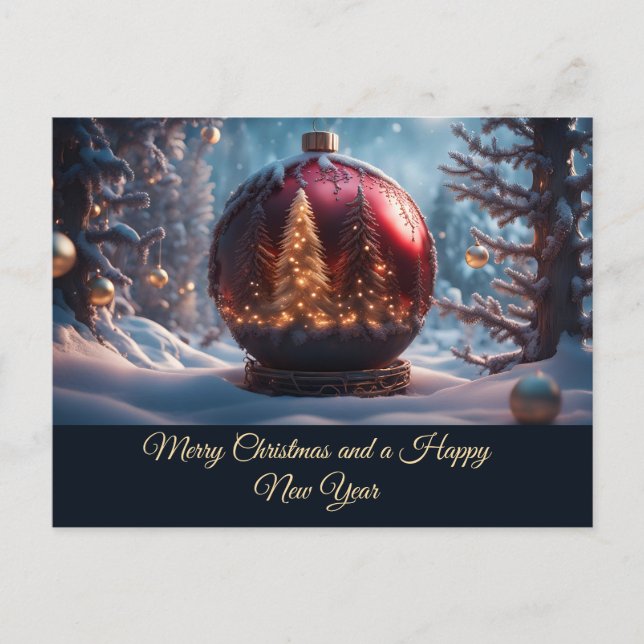 Wehnachtskugel engl vykort (Framsida)