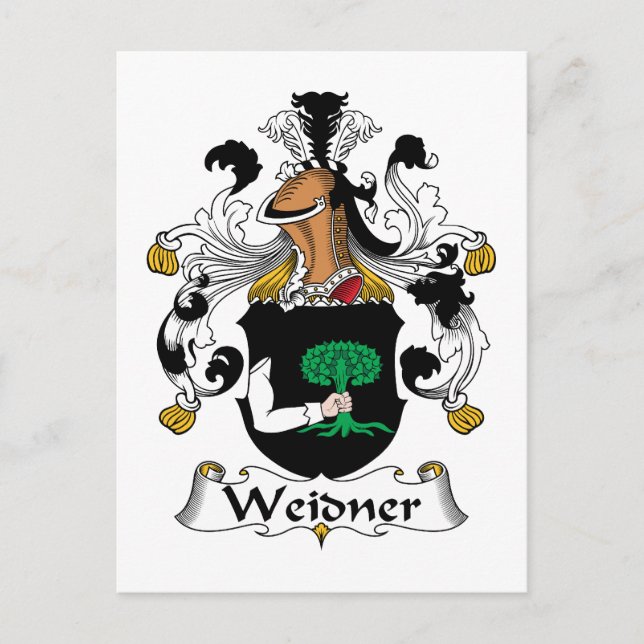 Weidner Family Crest Vykort (Framsida)