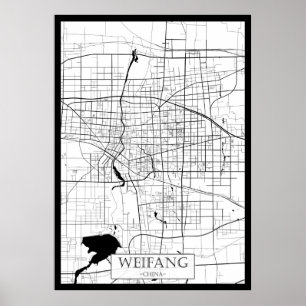 Weifang Kina Karta Poster
