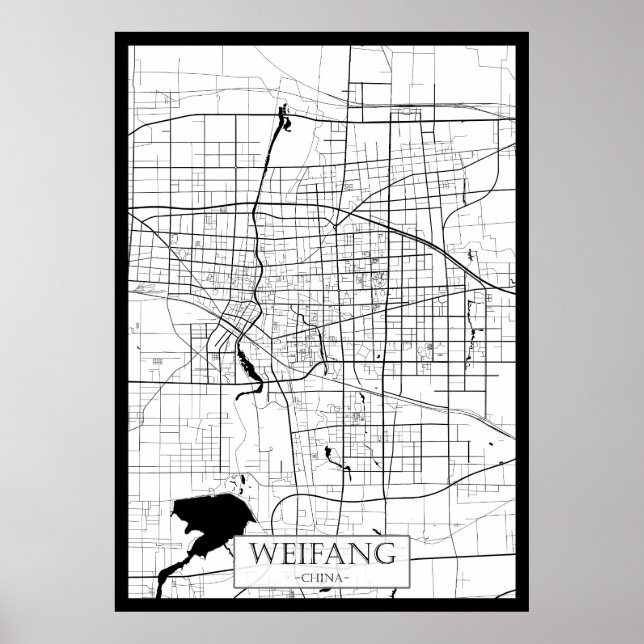 Weifang Kina Karta Poster (Framsidan)