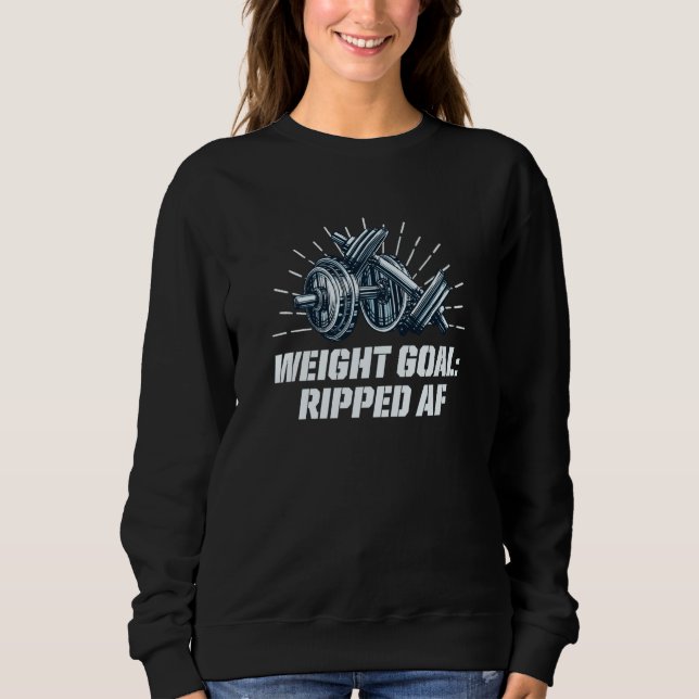 Weight Goal Workout Humor Gym Motivational Quote   T Shirt (Framsida)