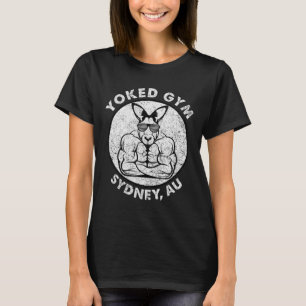 Weight Hiss Yoking Gym Sydney Flex Muscle Kangaroo T Shirt