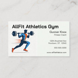 Weight Lifter Personal Trainer Fitness Coach Visitkort