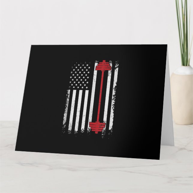 Weight Lyfts Flat Gifts Workout, Gym Älskare Kort (Framsida)