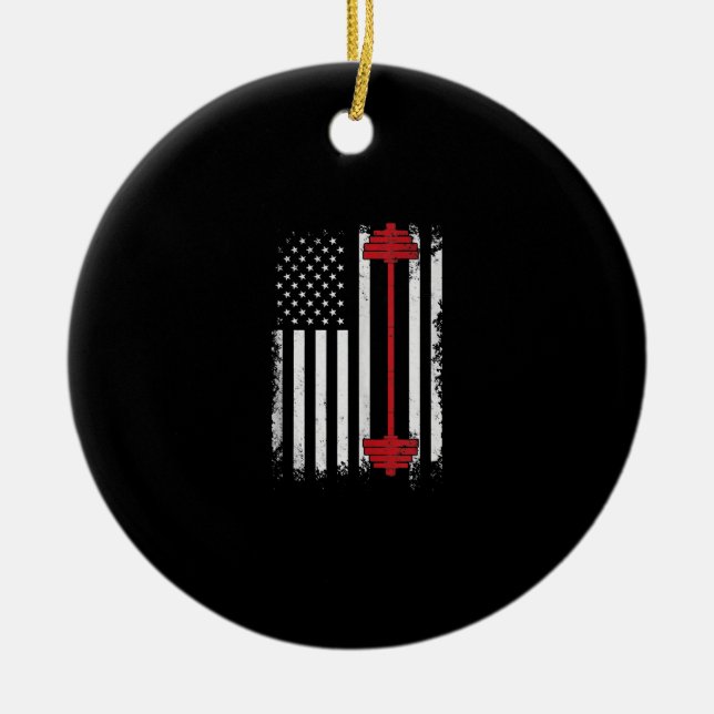 Weight Lywing Flat Gifts Workout, Gym Älskare Julgransprydnad Keramik (Framsidan)