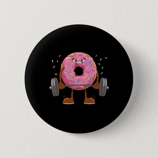 Weightlife - Funny Fitness Workout Gym Donut Lov Knapp (Framsida)