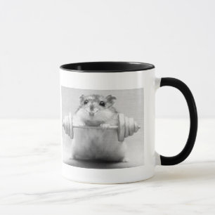 Weightlifter för B&W-muggHamster Mugg