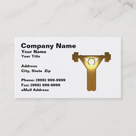 Weightlifter för guld 3D Visitkort