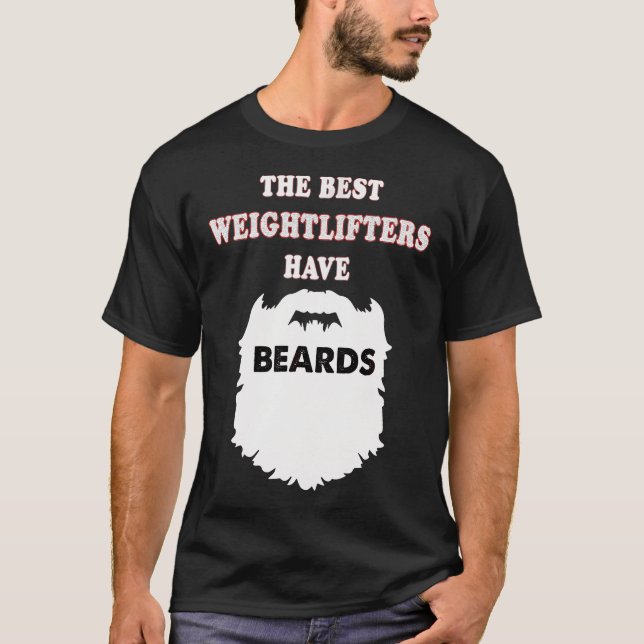 Weightlifter Powerlyftgym Fitness Beards Manar F T Shirt (Framsida)