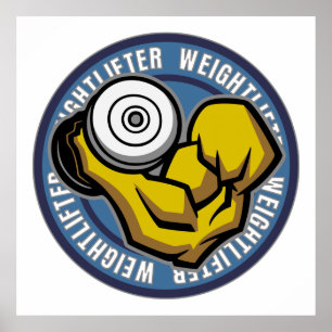 Weightlifterskivstångkrullning Poster
