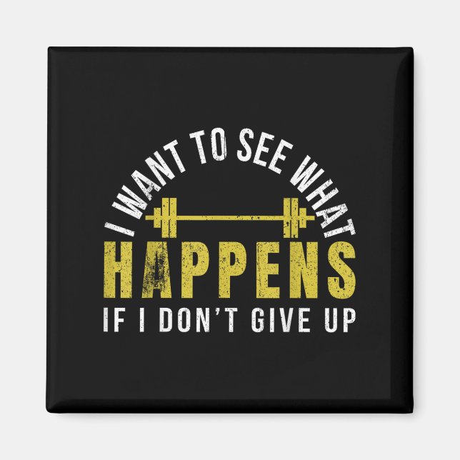 Weightlifting Bodybuilder Muscle Barbell Exercise  Magnet (Framsidan)