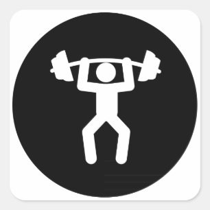 Weightlifting Fyrkantigt Klistermärke