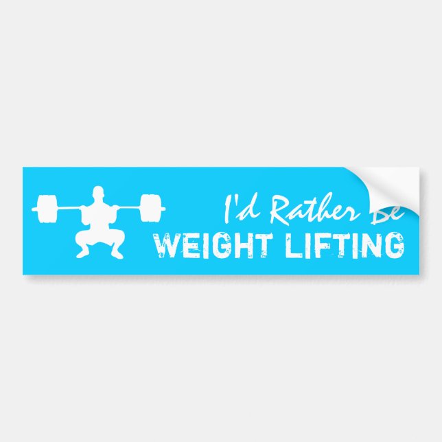 Weightlifting - jag skulle är ganska väger att bildekal (Framsidan)