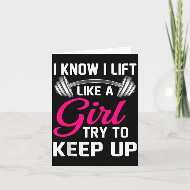 Weightlifting Lift Like A Girl Design Funny Wer Li Kort (Framsida)