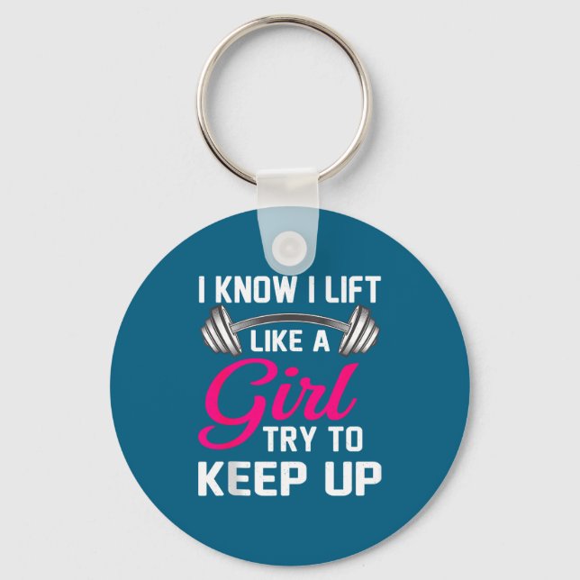 Weightlifting Lift Like A Girl Design Funny Wer Li Nyckelring (Framsida)