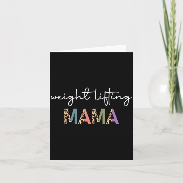 Weightlifting Mama Women Gift - Funny Weightlifter Kort (Framsida)