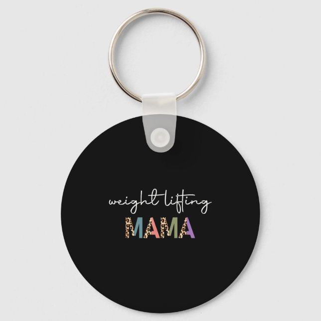 Weightlifting Mama Women Gift - Funny Weightlifter Nyckelring (Framsida)