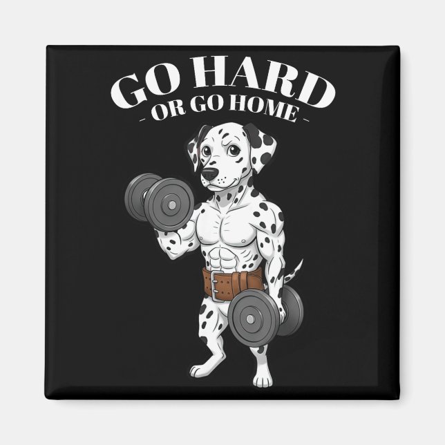 Weightlifting Quotes, Go Hard, Train Hard Bodybuil Magnet (Framsidan)