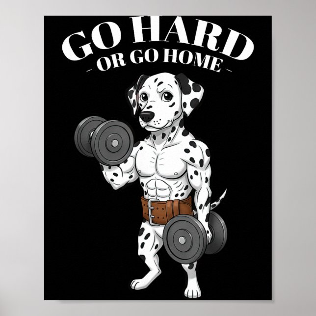 Weightlifting Quotes, Go Hard, Train Hard Bodybuil Poster (Framsidan)