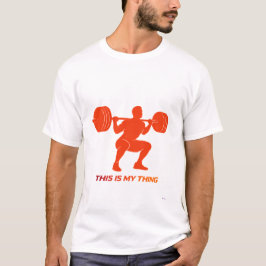 Weightlifting Silhouette Action Lifestyle Design T Shirt