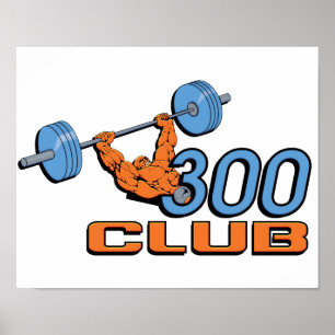 Weightliftingaffisch för 300 klubb poster