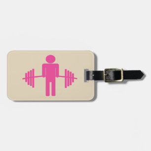 Weightliftingbagagemärkre i rosor bagagebricka